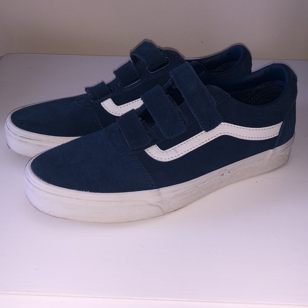 Navy Blue Velcro Old Skool Vans